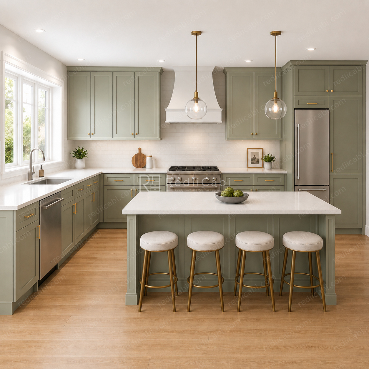 Small Transitional Pantry Cabinet Layout - PDF Drawing Set | 1023-P