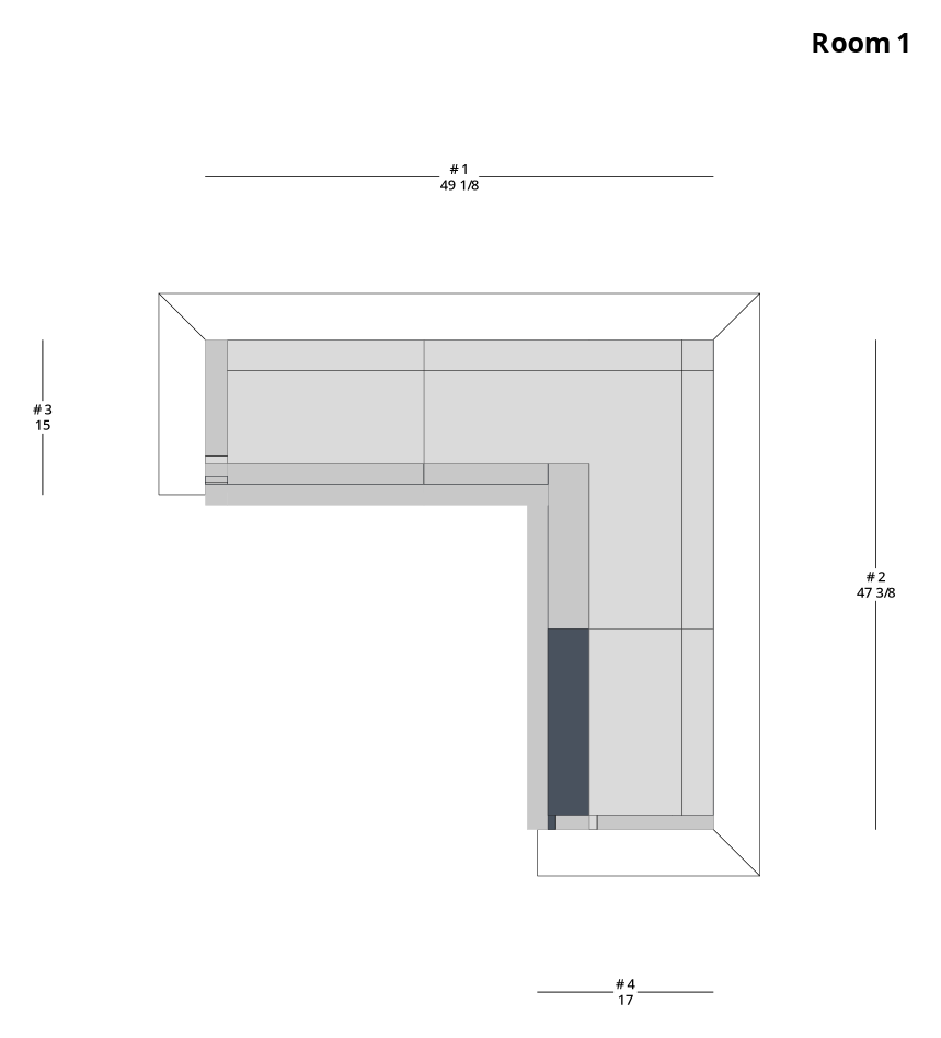 Small Transitional Pantry Cabinet Layout - PDF Drawing Set | 1031-P