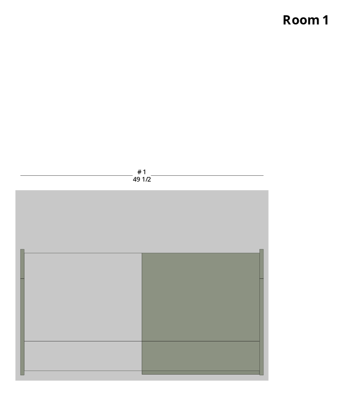Traditional Kitchen Island Cabinet Layout - PDF Drawing Set | 1035-TBD