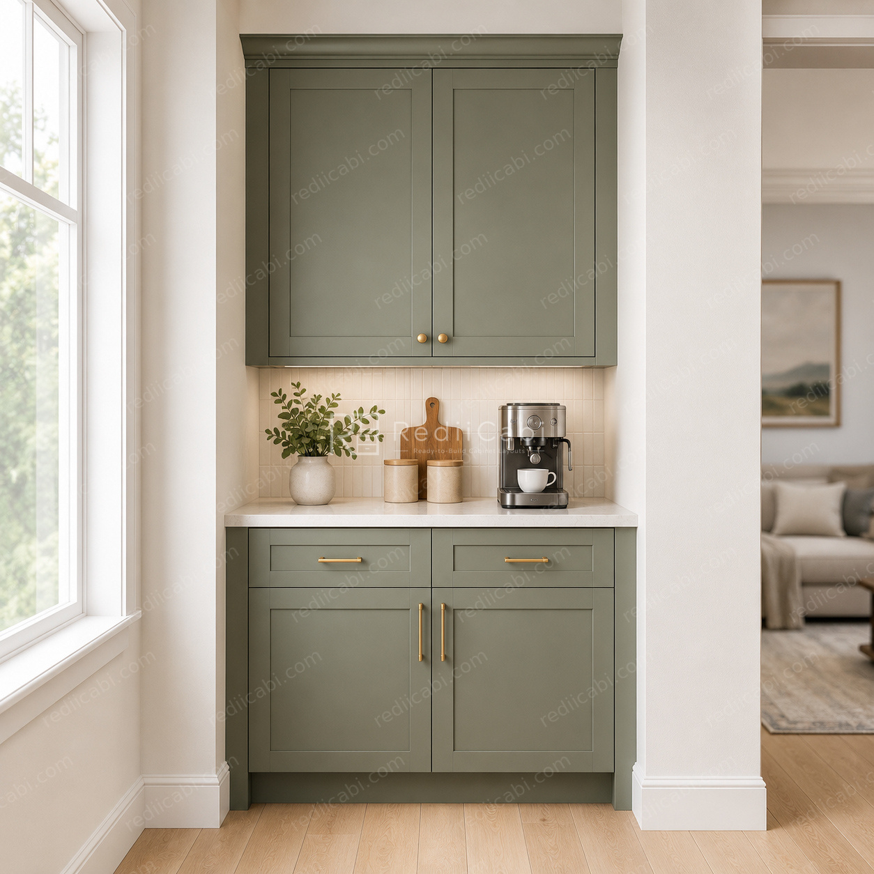 Traditional Kitchen Island Cabinet Layout - PDF Drawing Set | 1035-TBD