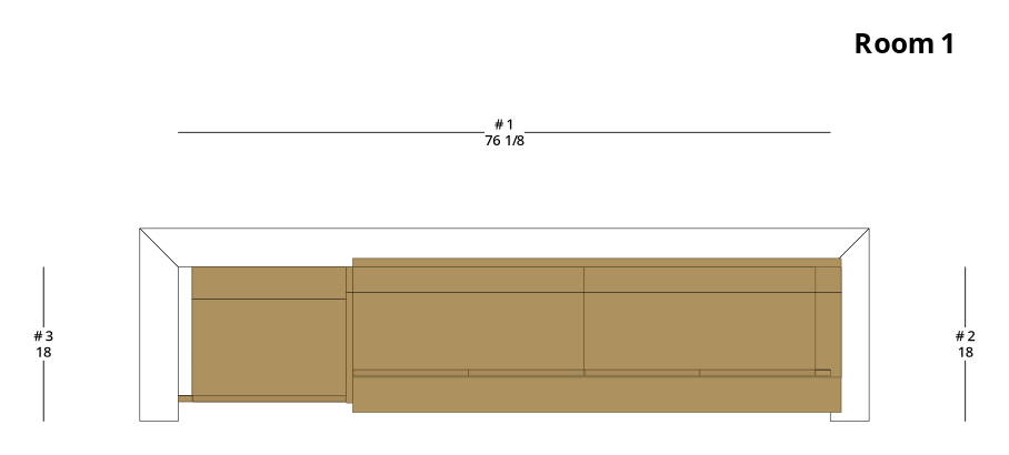 Small Transitional Mudroom Cabinet Layout - PDF Drawing Set | 1038-M