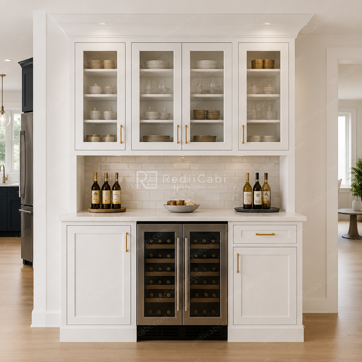 Medium Transitional Bar, Bathroom, and Laundry Cabinet Layout - PDF Drawing Set | 1041-ABL