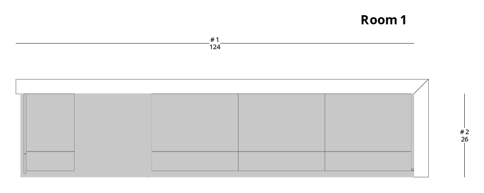 Small Transitional Bar Cabinet Layout - PDF Drawing Set | 1049-A