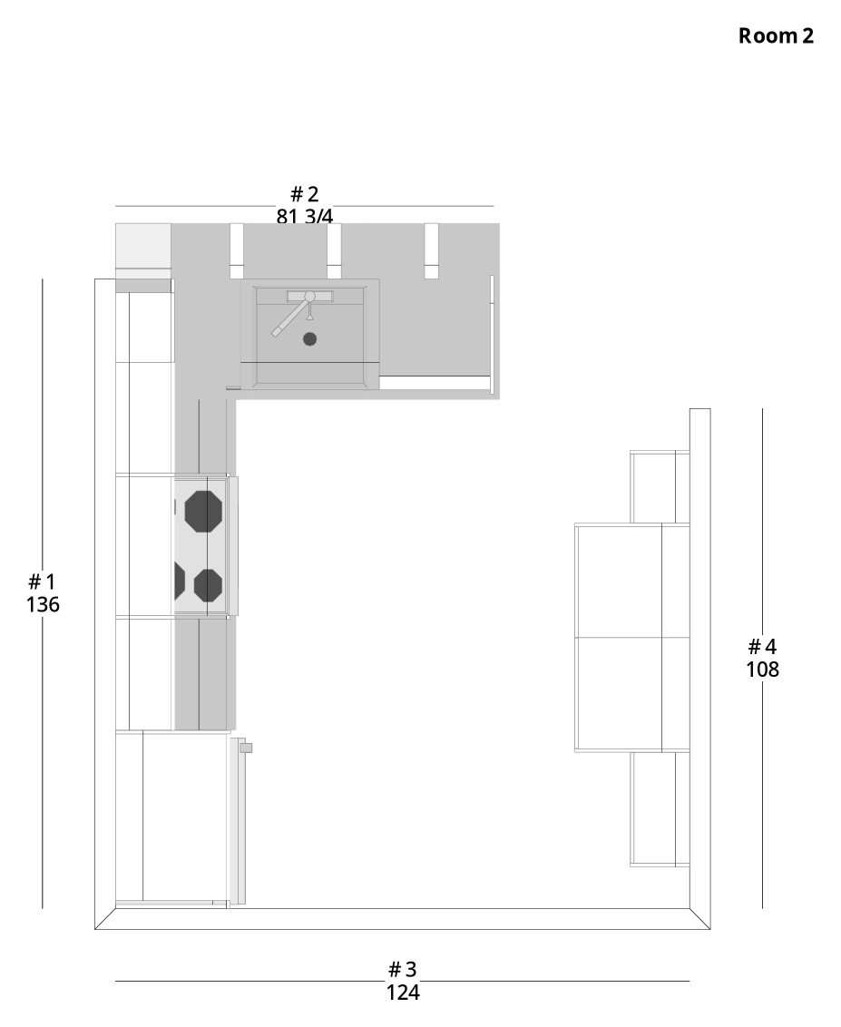 Medium Transitional Bar Cabinet Layout - PDF Drawing Set | 1067-A