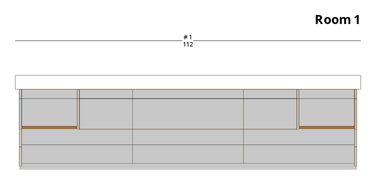 Modern Minimalist Bar Cabinet Layout - PDF Drawing Set | 1079-A