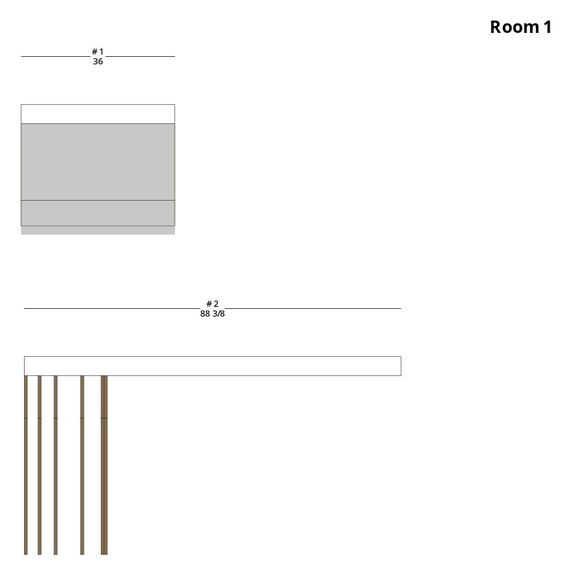 Small Modern Minimalist Closet Cabinet Layout - PDF Drawing Set | 1098-C