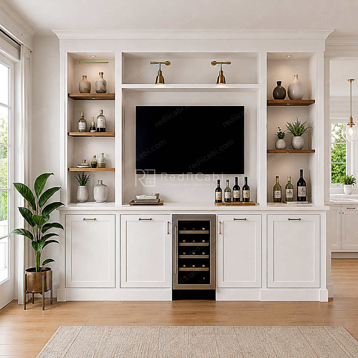 Medium Transitional Bar, Bathroom, and Laundry Cabinet Layout - PDF Drawing Set | 1107-ABL